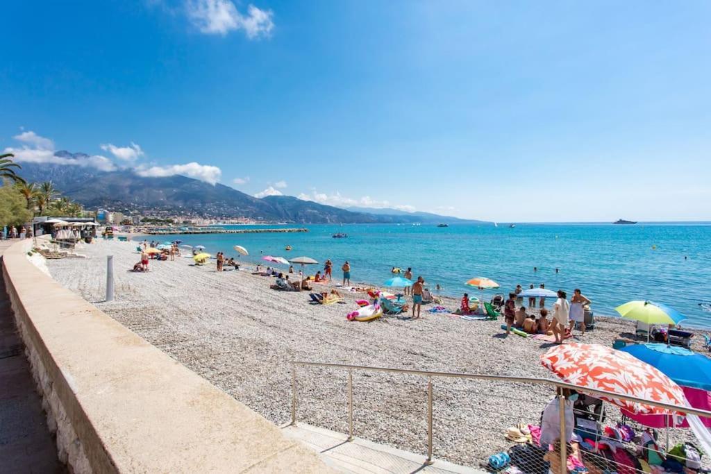 La Perle 2 P Terrasse Vue Mer 1Min Plage Clim Roquebrune-Cap-Martin Εξωτερικό φωτογραφία